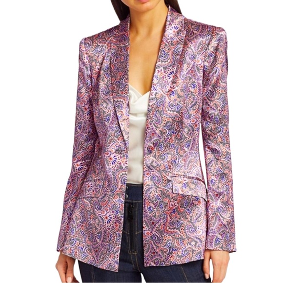 cinq a sept Jackets & Blazers - New! cinq a sept Sating Printed Floral Estelle Blazer